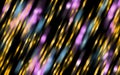 Abstract golden and pink bokeh circles on black background. Royalty Free Stock Photo