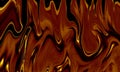 Abstract golden red hot fluent and flowing down lava texture. Abstract mix of golden substance.