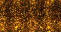 Abstract golden reflectors and sparkles with glitter light particles shining gold