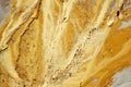 Golden sand texture on the beach Royalty Free Stock Photo