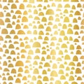 Abstract golden shapes seamless vector pattern. Repeating background cut out shape collage elegant faux metallic gold foil. For Royalty Free Stock Photo