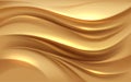 Abstract golden silk waves background