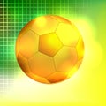 Abstract golden soccer ball background Royalty Free Stock Photo