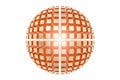 Abstract golden sphere from many parts, business logo. 3D render