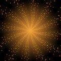 Abstract golden stars whirlpool background Royalty Free Stock Photo