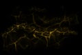 Abstract golden thunderbolt on black background Royalty Free Stock Photo