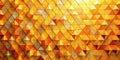 Abstract golden triangular pattern background texture design featuring a three-dimensional array of interlocking geometric shapes Royalty Free Stock Photo