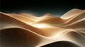 Abstract Golden Waves Background with Glowing Royalty Free Stock Photo