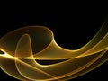 Abstract golden waves background. Template design Royalty Free Stock Photo