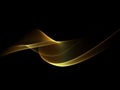 Abstract Golden waves background. Template design Royalty Free Stock Photo