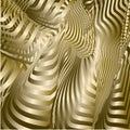 Abstract golden wavy background