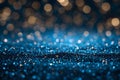 Abstract golden yellow and blue glitter lights background. Circle blurred bokeh Royalty Free Stock Photo