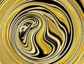 Golden yellow abstract round swirls