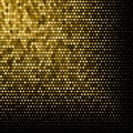 Abstract goldet halftone geometric background. Vector illustration