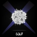 Abstract golf ball of ink blots Royalty Free Stock Photo