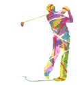 Abstract Golf Sport Silhouette