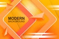 Abstract gorgeous geometric orange background with triangles and arrows