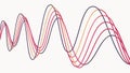 Abstract Gradated Wave Lines Dynamic Vector Background, vector design Generative AI Royalty Free Stock Photo