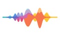 Abstract Gradient Audio Waveform Design, vector design Generative AI Royalty Free Stock Photo