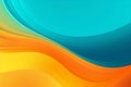 Abstract gradient background with a mix of orange, yellow, turquoise and teal, AI generated Royalty Free Stock Photo