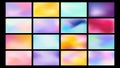 Abstract gradient banner set. Blurred color background Royalty Free Stock Photo