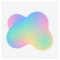Abstract Gradient Blob Shape with Pastel Colors Royalty Free Stock Photo