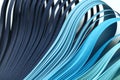 Abstract gradient blue color wave curl strip paper background. Template for prints, posters, cards Royalty Free Stock Photo