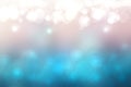 Abstract gradient of blue pink pastel light background texture with glowing circular bokeh lights and stars. Beautiful colorful Royalty Free Stock Photo
