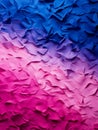 Abstract gradient of blue and pink on a textured surface evoking concepts of fluidity transition color depth and design