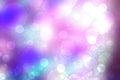 Abstract gradient blue pink violet background texture with blurred white bokeh circles and lights. Space for design. Beautiful Royalty Free Stock Photo