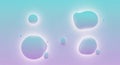 Abstract Gradient Bubbles Background with Glowing Edges Royalty Free Stock Photo
