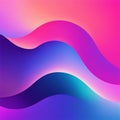 Abstract gradient 3d rainbow neon holographic colourful shapes illustration Royalty Free Stock Photo