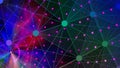 Abstract gradient 3d wireframe background 3d rendering Royalty Free Stock Photo