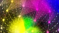 Abstract gradient 3d wireframe background 3d rendering Royalty Free Stock Photo
