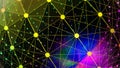 Abstract gradient 3d wireframe background 3d rendering Royalty Free Stock Photo