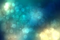 Abstract gradient of dark blue yellow turquoise pastel background texture with glowing circular bokeh lights. Beautiful colorful Royalty Free Stock Photo