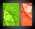 Abstract gradient digital dynamic flower petals brochure booklet cover set design template vector
