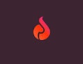 Abstract gradient fire logo for business company