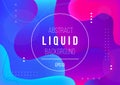 Abstract gradient fluid color background design with liquid geometric shapes. Dynamic motion style. Futuristic template for Royalty Free Stock Photo