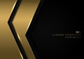 Abstract gradient golden template design decoration artwork. Geometric texture of black for copy space of text background.