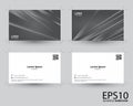 Abstract gradient gray color namecard pattern background