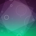 Abstract gradient green and dark wine purple blurred background with layers of squares and circles in a modern business template