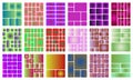 Abstract gradient grid pattern with rounded rectangles and diverse color scheme Royalty Free Stock Photo