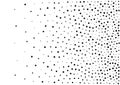 Abstract gradient halftone random dots background. A4 size, vector illustration, backdrop using halftone dot pattern. Royalty Free Stock Photo