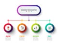 Abstract gradient infographics number options template. Vector illustration.
