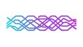 Abstract Gradient Intertwined Wavy Lines, vector design Generative AI Royalty Free Stock Photo