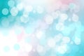 Abstract gradient of light blue pink pastel background texture with glowing circular bokeh lights. Beautiful colorful spring or Royalty Free Stock Photo