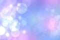 Abstract gradient of light blue pink pastel background texture with glowing circular bokeh lights. Beautiful colorful spring or Royalty Free Stock Photo