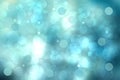 Abstract gradient of light blue turquoise dark blue background texture with glowing circular bokeh lights. Beautiful colorful Royalty Free Stock Photo