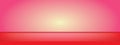 Abstract gradient of light pink background with Red table design, studio, room, web template.